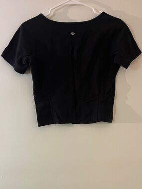 lululemon athletica Black Short-Sleeve Align Crop Top